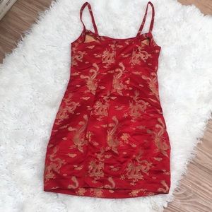 Dresses - Red Kimono silk dress Dresses - Red Kimono silk dress
